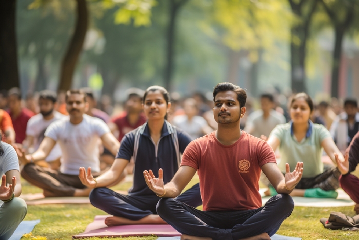 Students practicing yoga and mindfulness to support holistic growth at VPLS